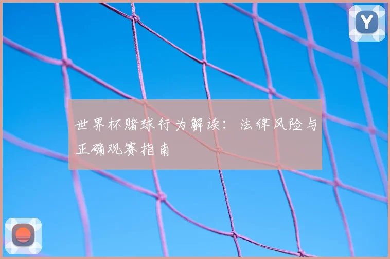 世界杯赌球行为解读：法律风险与正确观赛指南