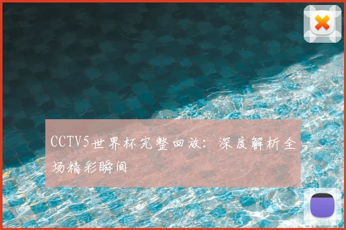 CCTV5世界杯完整回放：深度解析全场精彩瞬间